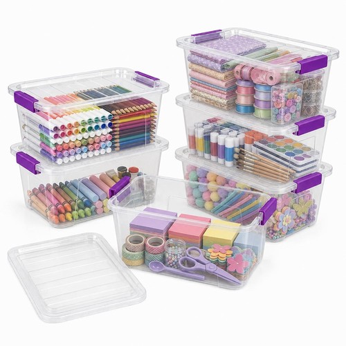 Clear storage bins qt - clear,